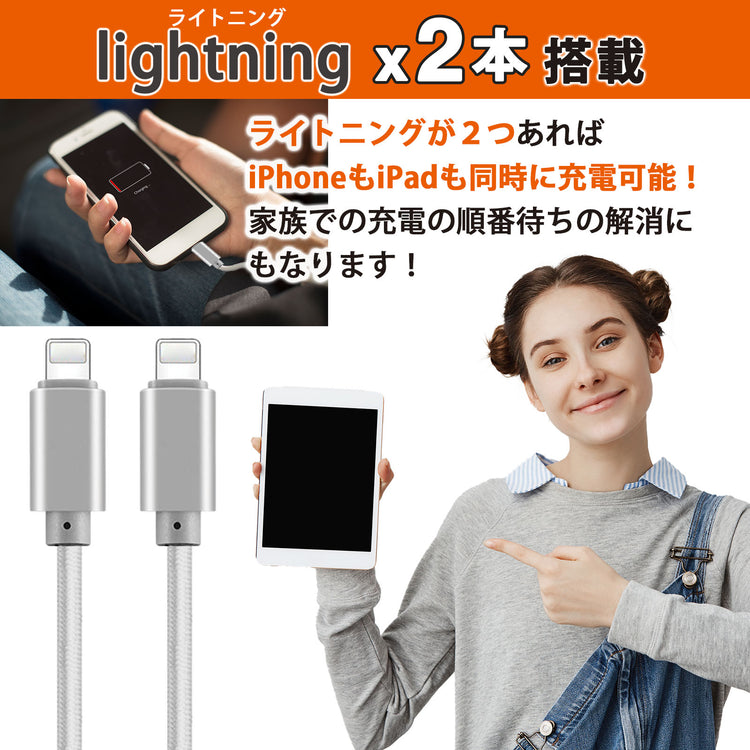 USB-Cポートに接続した充電ケーブルの利用イメージ。