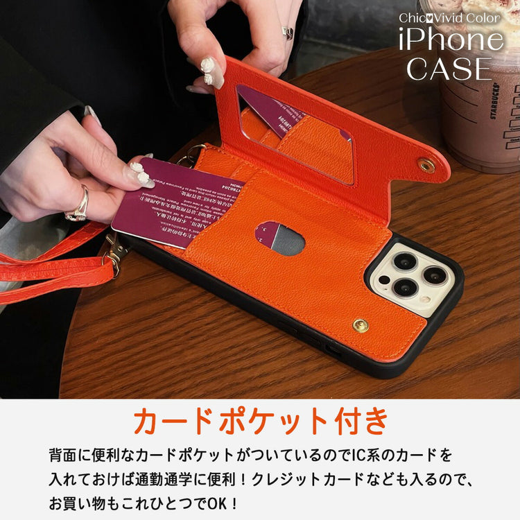 iPhone 13 Pro 手帳型ケース|ショルダーストラップ付き PUレザー - 画像4