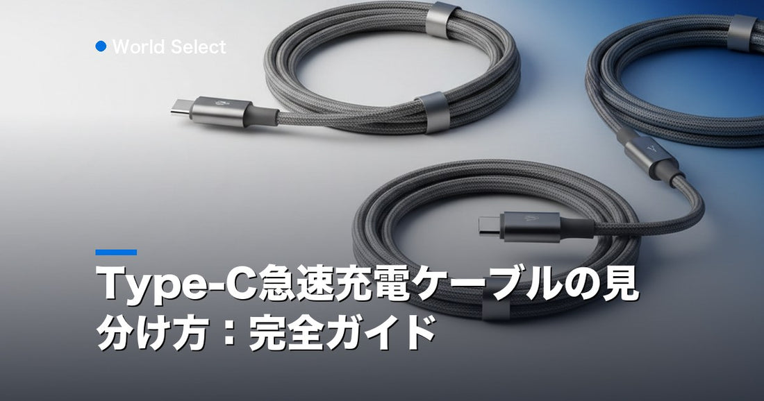 Type-C急速充電ケーブルの見分け方：完全ガイド | World Select [WS_HERO]