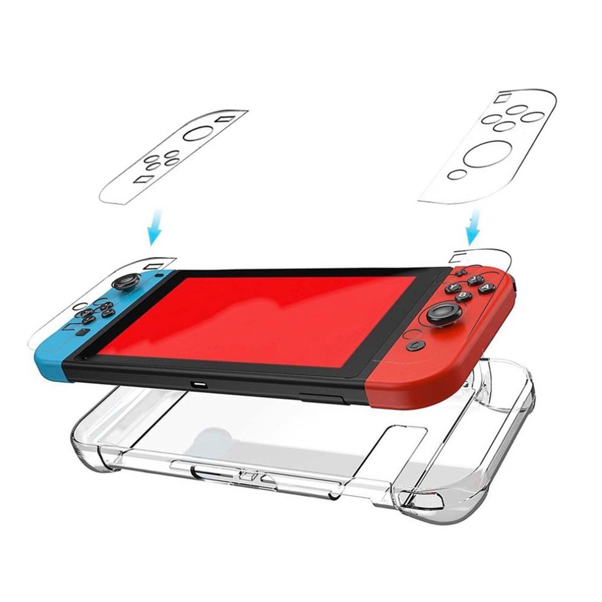 Nintendo Switch クリアケース ガラスフィルム付き スイッチケース 