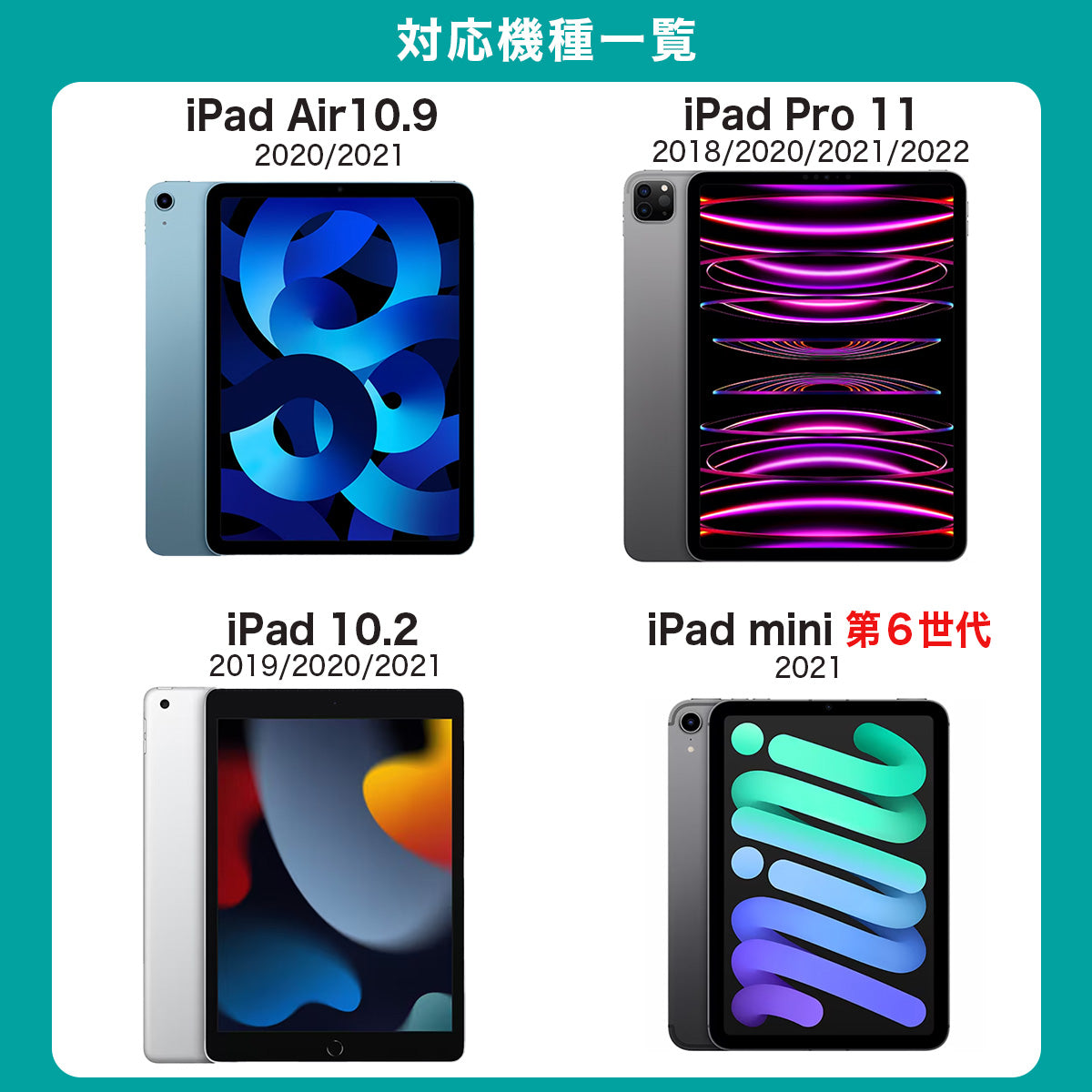 VAGHVEO For 11インチiPad Pro(第4世代)2022カバー - iPadアクセサリー