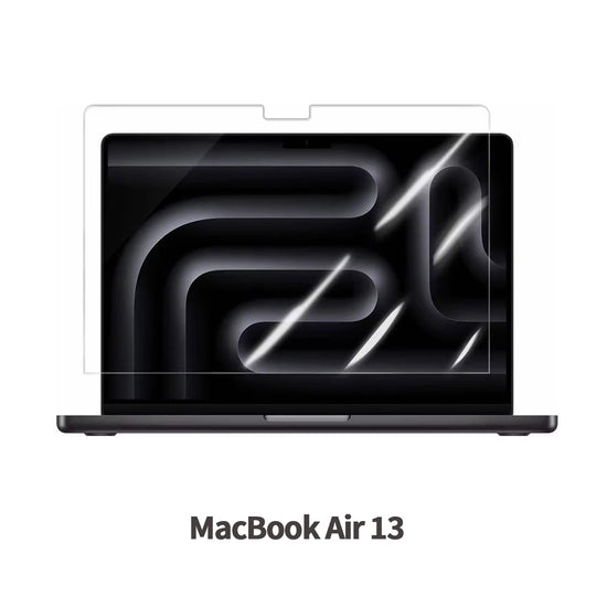 MacBook Neo 保護フィルム｜高透過 クリア 光沢 指紋防止 の全体像（別アングル）。