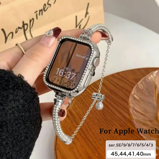 ラインストーン ローズゴールド レディース キラキラ しっかり さらさら 仕様設計 品質設計 耐久設計 保護設計 適合設計 実用設計 バンド ケース カバー 新生活 ピタッ 旅行 (ラインストーン装飾) 素材: AW-CASE Series Apple