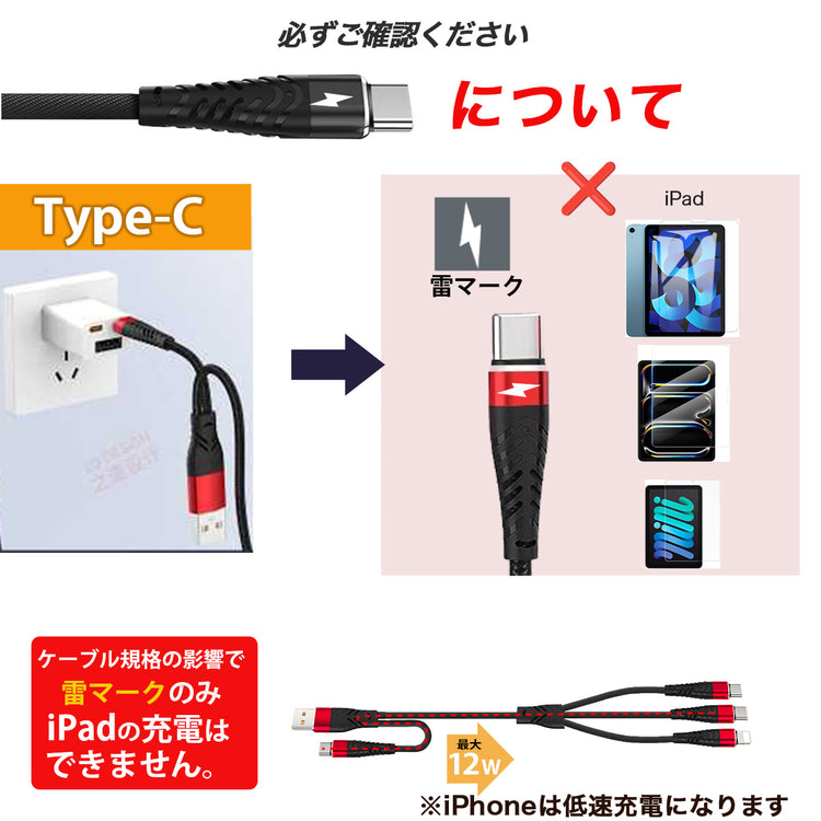 【セットでお得】 iPhone アンチグレア フィルム 3in2 充電ケーブル セット iPhone17 16 15 14 さらさら マット 反射防止 指紋防止 液晶保護 マルチケーブル 同時充電 急速充電 USB Type-C