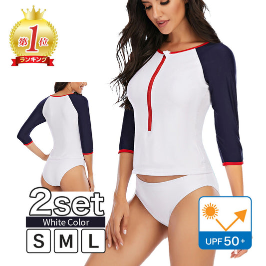 レディース S ケース サラッと速乾 スマホ 吸汗速乾 セパレート フィットネス ポリエステル ポリウレタン 水陸両用 伸縮 ラッシュガード カット ヨガ 機能 水着 ママ 50+ L 素材 質感 快適 肌触り 速乾性 伸縮性 スポーツ ウェア 女性用