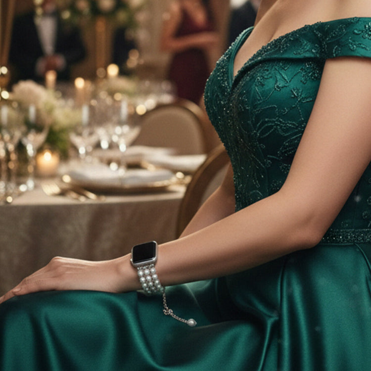 Apple Watch パールブレスレットバンド｜ラインストーン レディース - 画像4