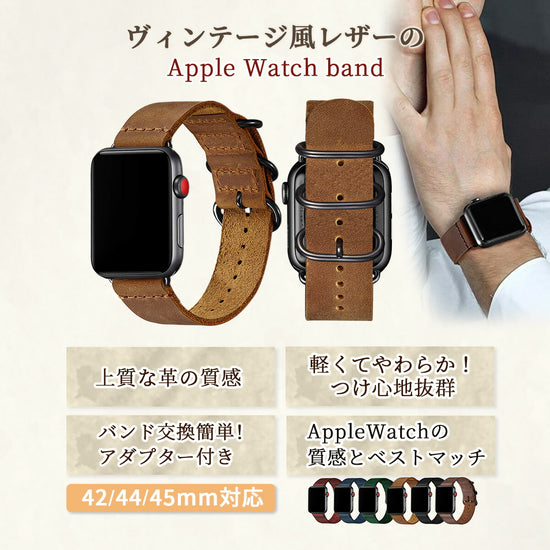 Apple Watch に装着した様子。