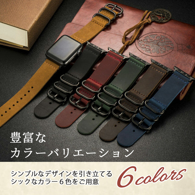 Apple Watch に装着した様子（別アングル）。